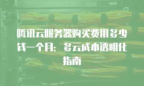 腾讯云服务器购买费用多少钱一个月：多云成本透明化指南