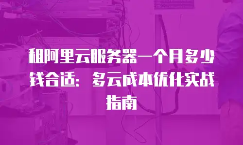 租阿里云服务器一个月多少钱合适：多云成本优化实战指南