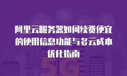 阿里云服务器如何续费便宜的使用信息功能与多云成本优化指南