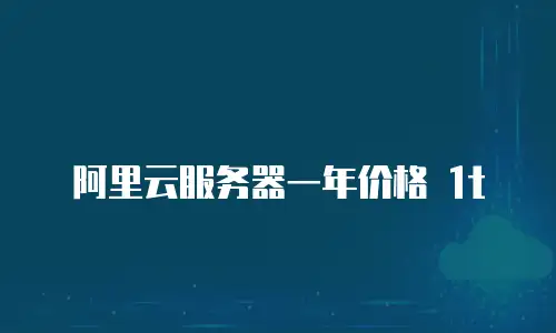 阿里云服务器一年价格 1t