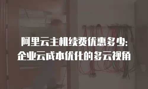 阿里云主机续费优惠多少：企业云成本优化的多云视角