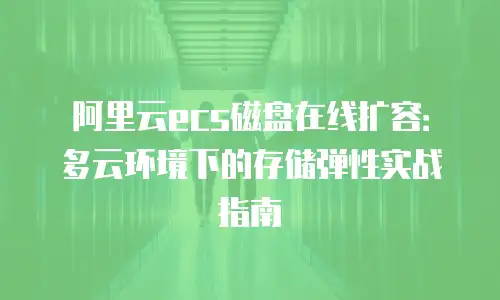 阿里云ecs磁盘在线扩容：多云环境下的存储弹性实战指南