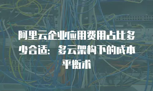 阿里云企业应用费用占比多少合适：多云架构下的成本平衡术