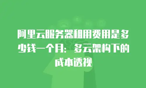 阿里云服务器租用费用是多少钱一个月：多云架构下的成本透视