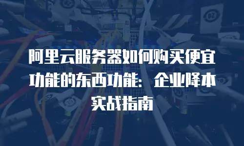 阿里云服务器如何购买便宜功能的东西功能：企业降本实战指南