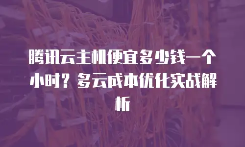 腾讯云主机便宜多少钱一个小时？多云成本优化实战解析
