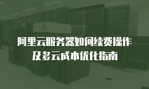 阿里云服务器如何续费操作及多云成本优化指南
