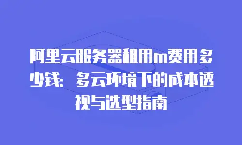 阿里云服务器租用m费用多少钱：多云环境下的成本透视与选型指南