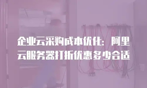 企业云采购成本优化：阿里云服务器打折优惠多少合适
