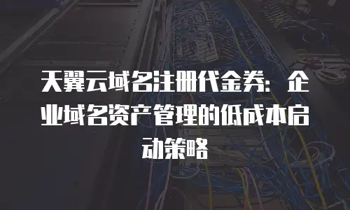 天翼云域名注册代金券：企业域名资产管理的低成本启动策略