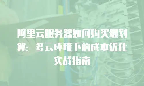 阿里云服务器如何购买最划算：多云环境下的成本优化实战指南