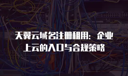 天翼云域名注册租用：企业上云的入口与合规策略