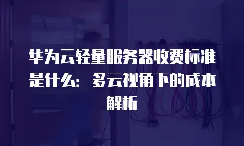 华为云轻量服务器收费标准是什么：多云视角下的成本解析