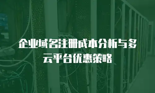 企业域名注册成本分析与多云平台优惠策略