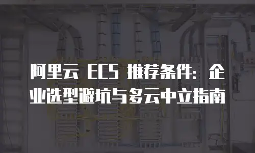 阿里云 ECS 推荐条件：企业选型避坑与多云中立指南
