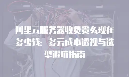 阿里云服务器收费贵么现在多少钱：多云成本透视与选型避坑指南
