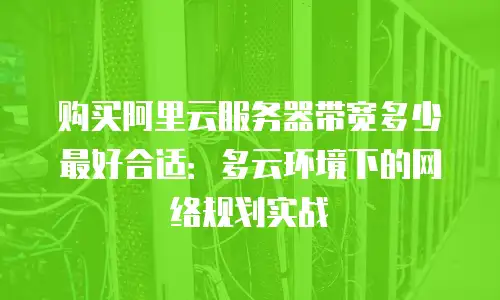购买阿里云服务器带宽多少最好合适：多云环境下的网络规划实战