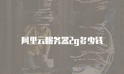 阿里云服务器2g多少钱