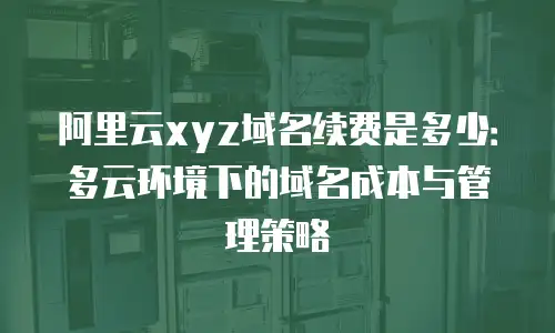 阿里云xyz域名续费是多少：多云环境下的域名成本与管理策略