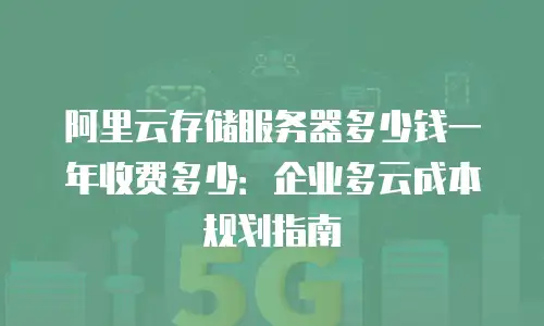阿里云存储服务器多少钱一年收费多少：企业多云成本规划指南