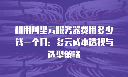 租用阿里云服务器费用多少钱一个月：多云成本透视与选型策略