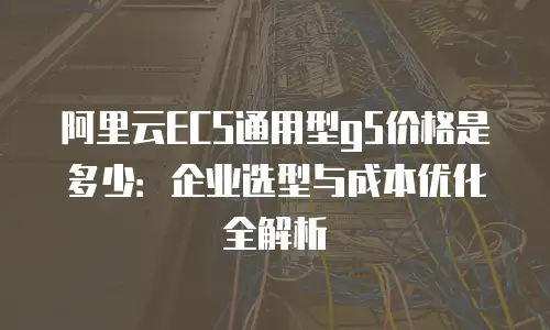 阿里云ECS通用型g5价格是多少：企业选型与成本优化全解析