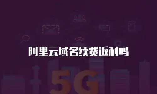 阿里云域名续费返利吗