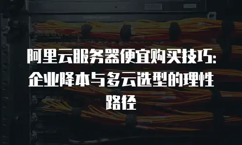 阿里云服务器便宜购买技巧：企业降本与多云选型的理性路径