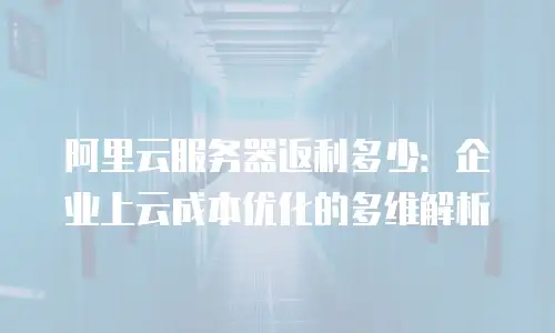 阿里云服务器返利多少：企业上云成本优化的多维解析