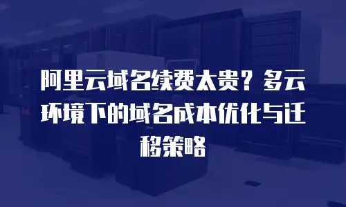 阿里云域名续费太贵？多云环境下的域名成本优化与迁移策略