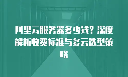 阿里云服务器多少钱？深度解析收费标准与多云选型策略