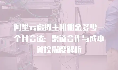 阿里云虚拟主机佣金多少一个月合适：渠道合作与成本管控深度解析