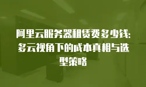阿里云服务器租赁费多少钱：多云视角下的成本真相与选型策略