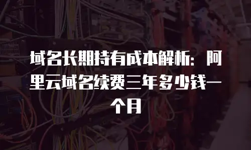 域名长期持有成本解析：阿里云域名续费三年多少钱一个月