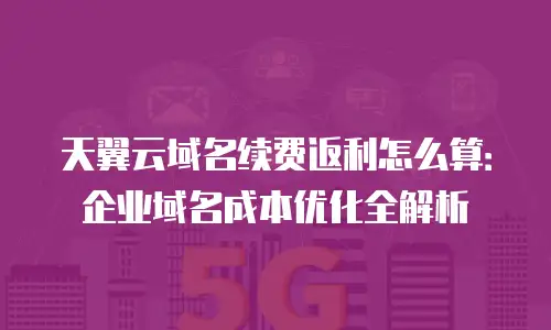 天翼云域名续费返利怎么算：企业域名成本优化全解析