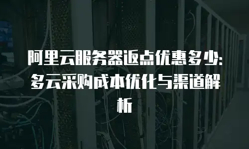 阿里云服务器返点优惠多少：多云采购成本优化与渠道解析