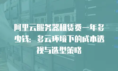 阿里云服务器租赁费一年多少钱：多云环境下的成本透视与选型策略