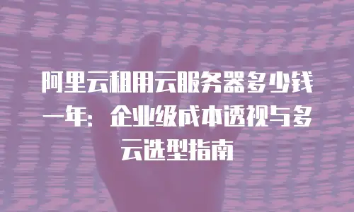阿里云租用云服务器多少钱一年：企业级成本透视与多云选型指南