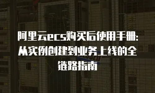阿里云ecs购买后使用手册：从实例创建到业务上线的全链路指南