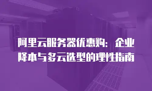 阿里云服务器优惠购：企业降本与多云选型的理性指南