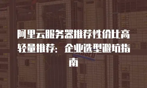 阿里云服务器推荐性价比高轻量推荐：企业选型避坑指南