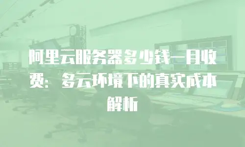 阿里云服务器多少钱一月收费：多云环境下的真实成本解析