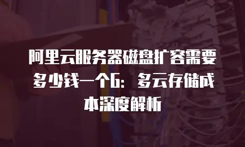 阿里云服务器磁盘扩容需要多少钱一个G：多云存储成本深度解析