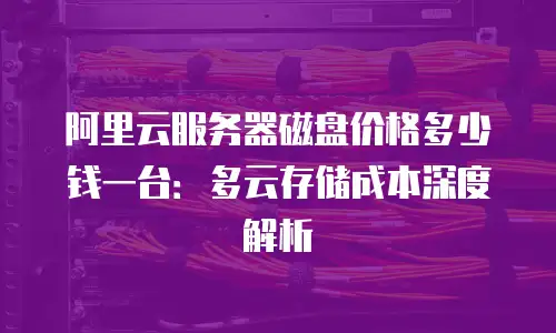 阿里云服务器磁盘价格多少钱一台：多云存储成本深度解析
