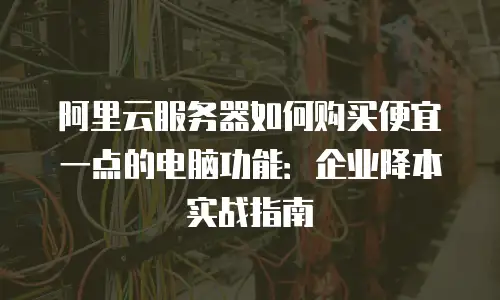阿里云服务器如何购买便宜一点的电脑功能：企业降本实战指南