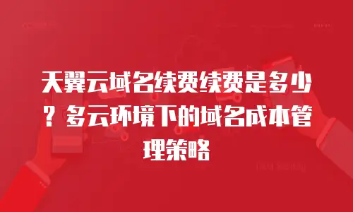 天翼云域名续费续费是多少？多云环境下的域名成本管理策略