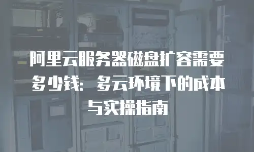 阿里云服务器磁盘扩容需要多少钱：多云环境下的成本与实操指南