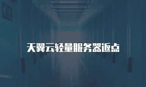 天翼云轻量服务器返点