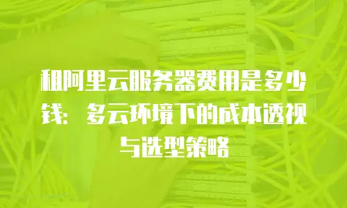 租阿里云服务器费用是多少钱：多云环境下的成本透视与选型策略