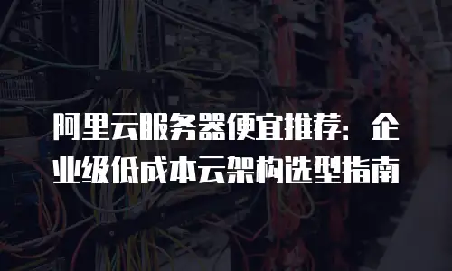 阿里云服务器便宜推荐：企业级低成本云架构选型指南